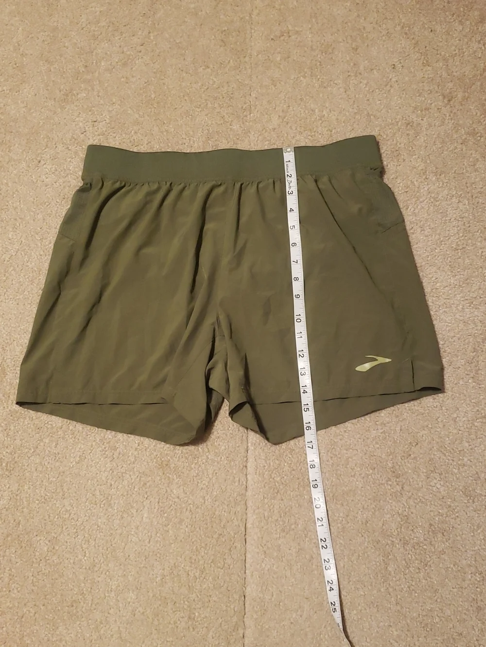 Brooks Men's Green Sherpa 5' Running Shorts